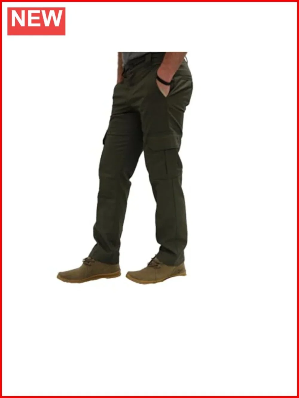 Slim Straight Cargo Pants with Utility Pockets